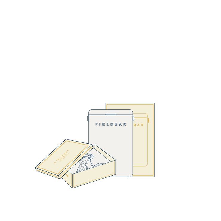 Drinks Box & Towel Bundle / Oyster Grey