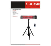 Goldair Patio I Red Heater - Silver